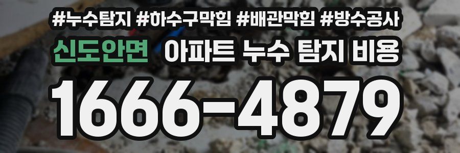 신도안면 아파트 누수 탐지 비용