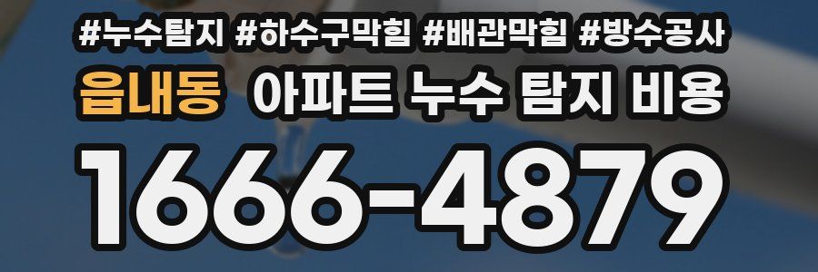 읍내동 아파트 누수 탐지 비용