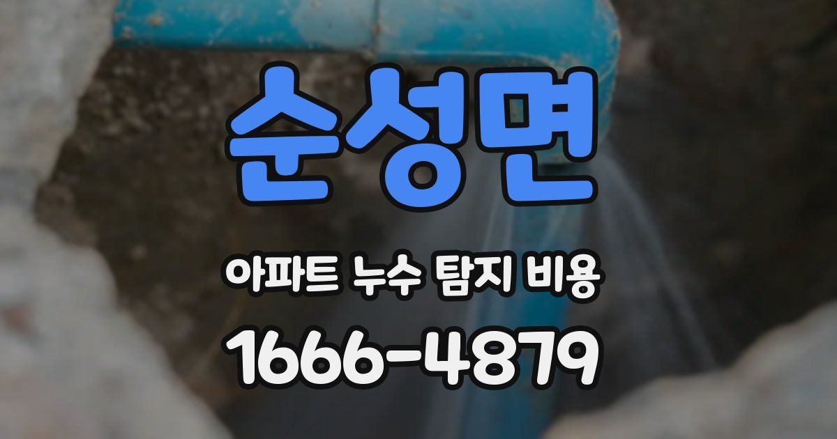 순성면 아파트 누수 탐지 비용
