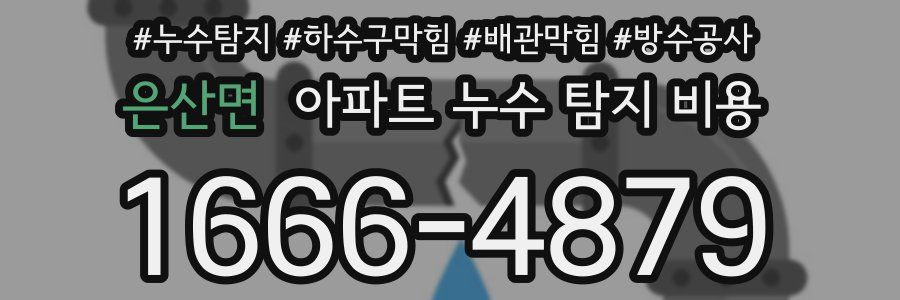 은산면 아파트 누수 탐지 비용