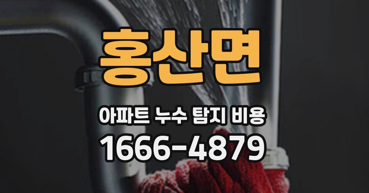 홍산면 아파트 누수 탐지 비용