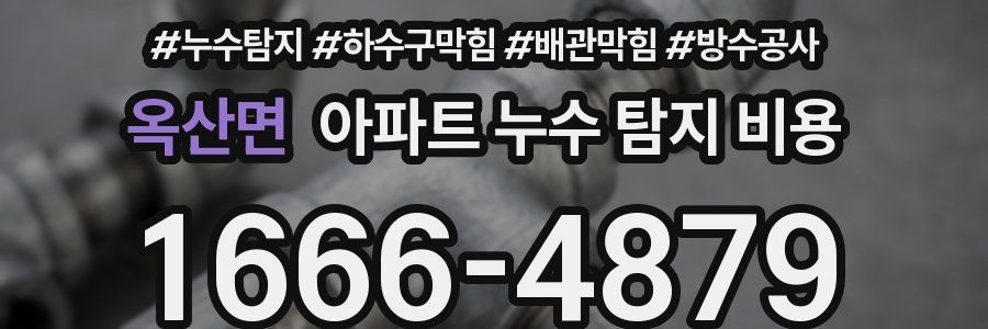 옥산면 아파트 누수 탐지 비용