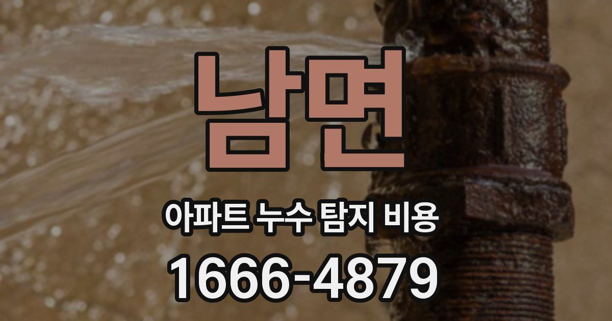 남면 아파트 누수 탐지 비용