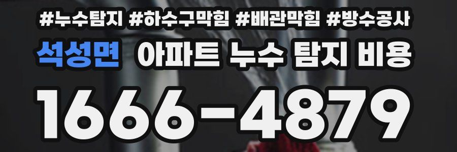 석성면 아파트 누수 탐지 비용