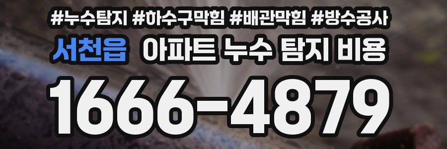 서천읍 아파트 누수 탐지 비용