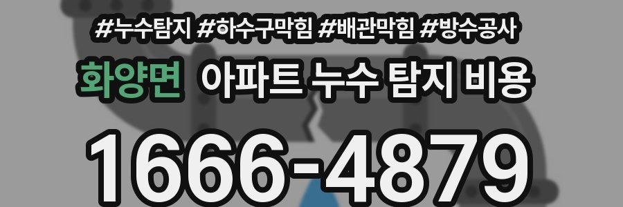 화양면 아파트 누수 탐지 비용