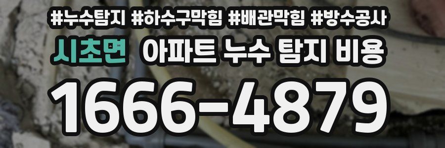 시초면 아파트 누수 탐지 비용