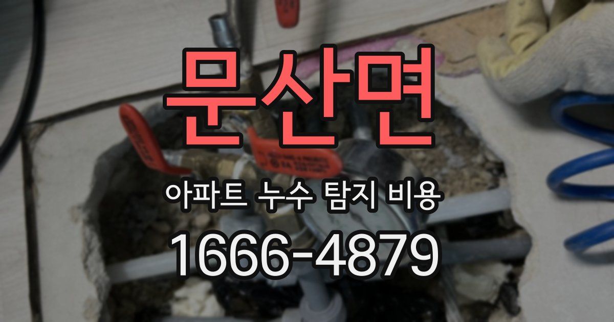 문산면 아파트 누수 탐지 비용