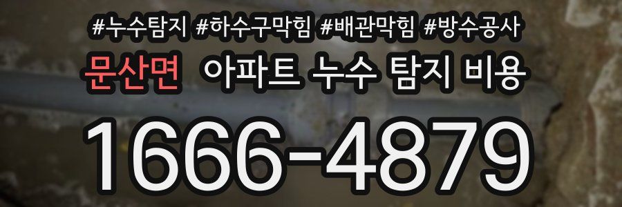 문산면 아파트 누수 탐지 비용
