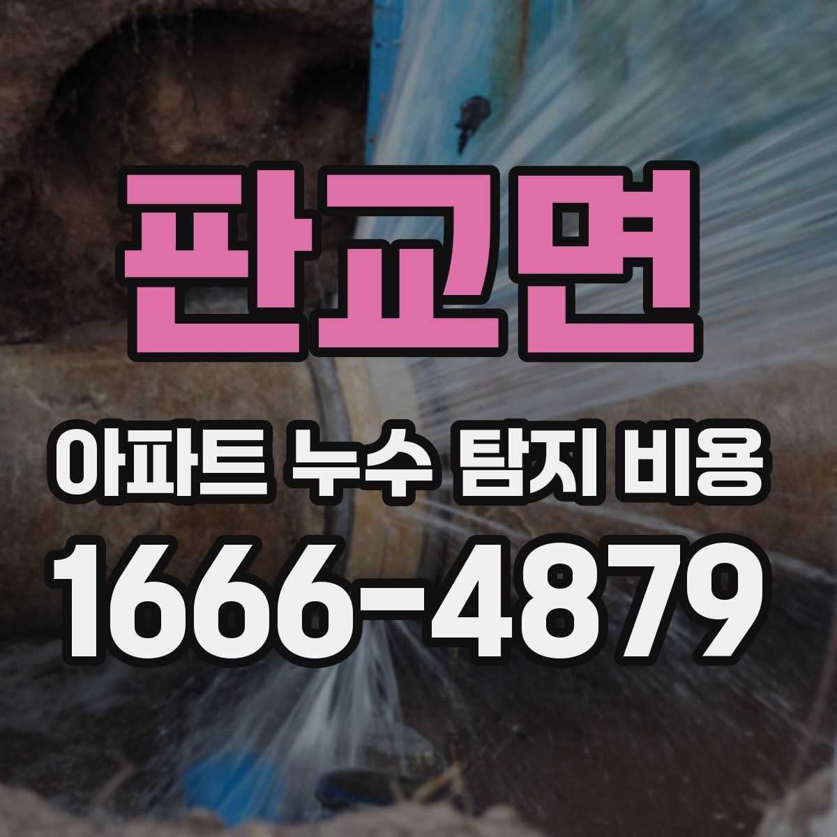 판교면 아파트 누수 탐지 비용