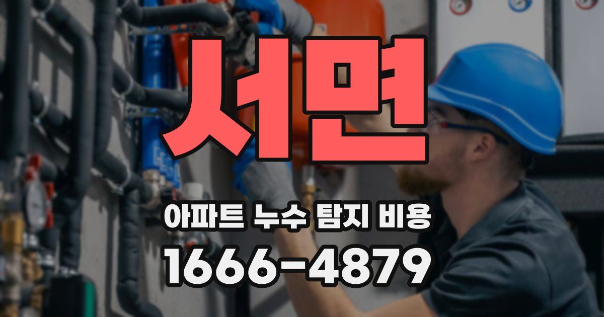서면 아파트 누수 탐지 비용