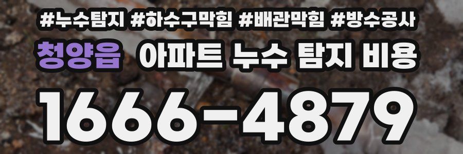 청양읍 아파트 누수 탐지 비용