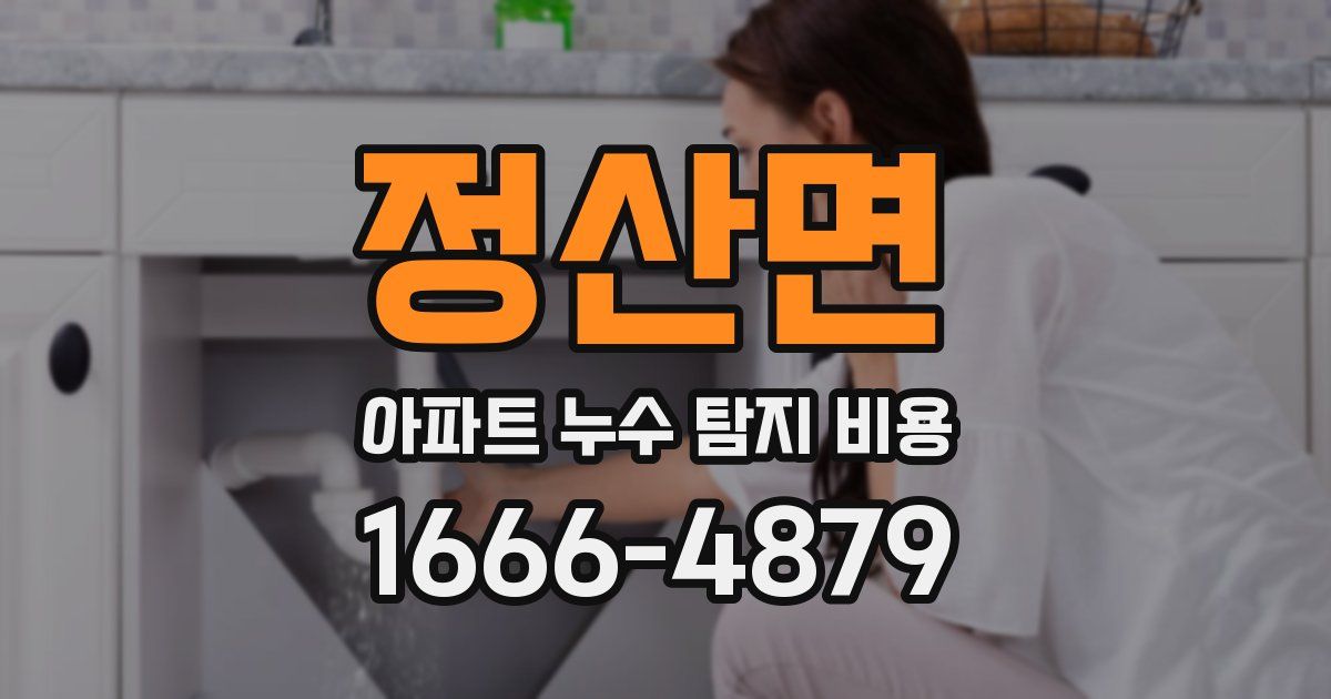 정산면 아파트 누수 탐지 비용