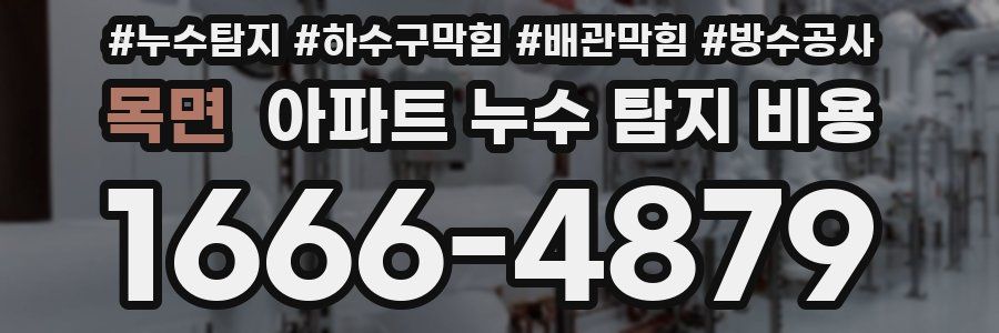 목면 아파트 누수 탐지 비용