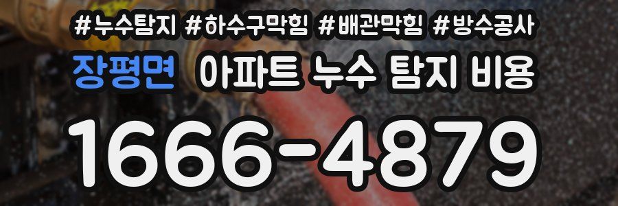 장평면 아파트 누수 탐지 비용
