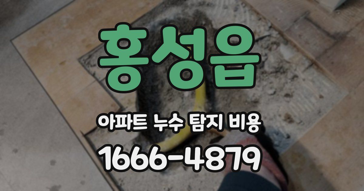 홍성읍 아파트 누수 탐지 비용