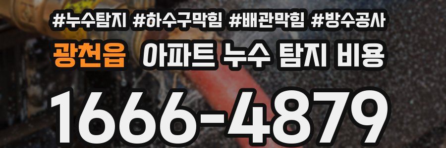 광천읍 아파트 누수 탐지 비용
