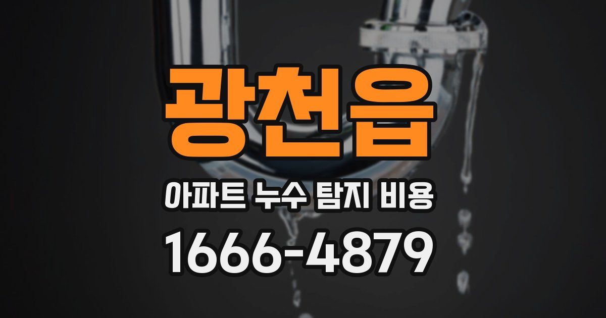 광천읍 아파트 누수 탐지 비용