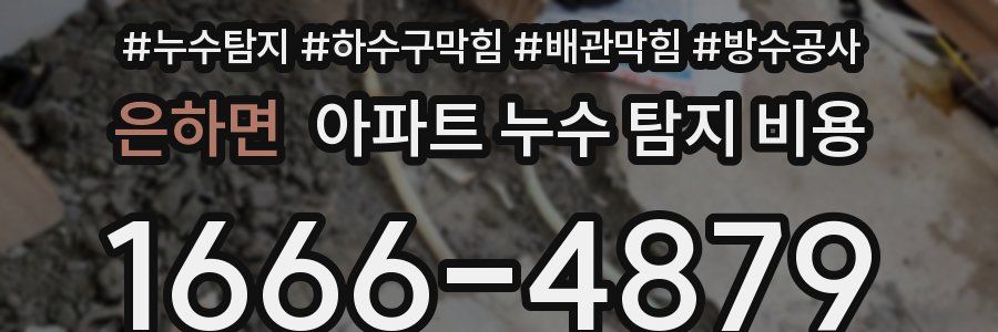 은하면 아파트 누수 탐지 비용