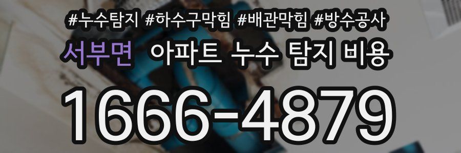 서부면 아파트 누수 탐지 비용