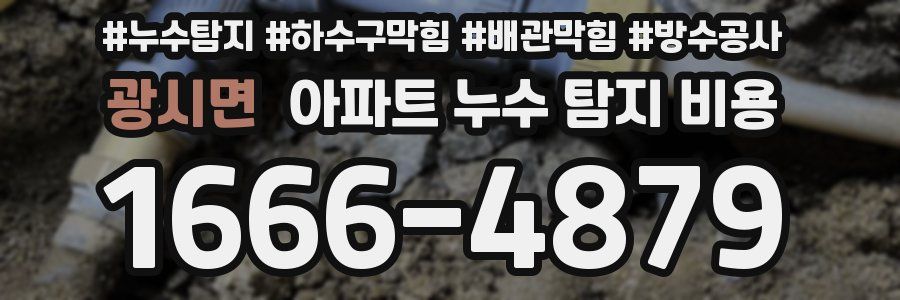 광시면 아파트 누수 탐지 비용