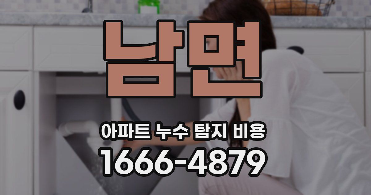 남면 아파트 누수 탐지 비용
