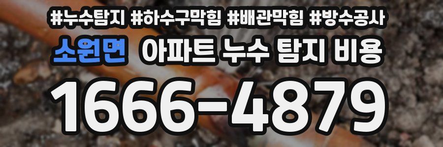 소원면 아파트 누수 탐지 비용