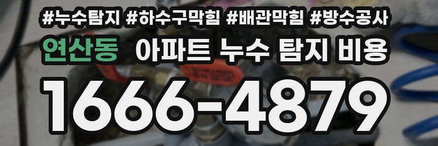 연산동 아파트 누수 탐지 비용
