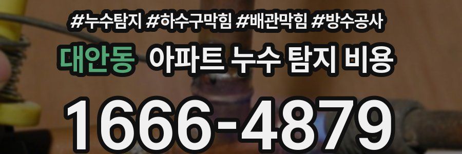 대안동 아파트 누수 탐지 비용