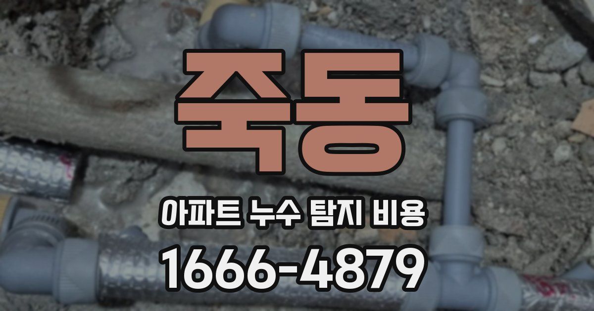 죽동 아파트 누수 탐지 비용