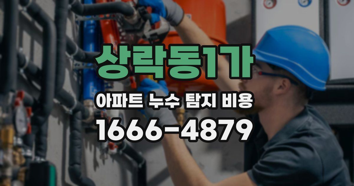 상락동1가 아파트 누수 탐지 비용