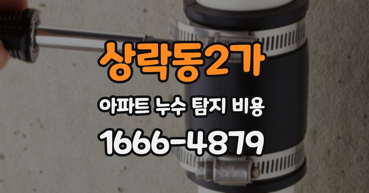 상락동2가 아파트 누수 탐지 비용