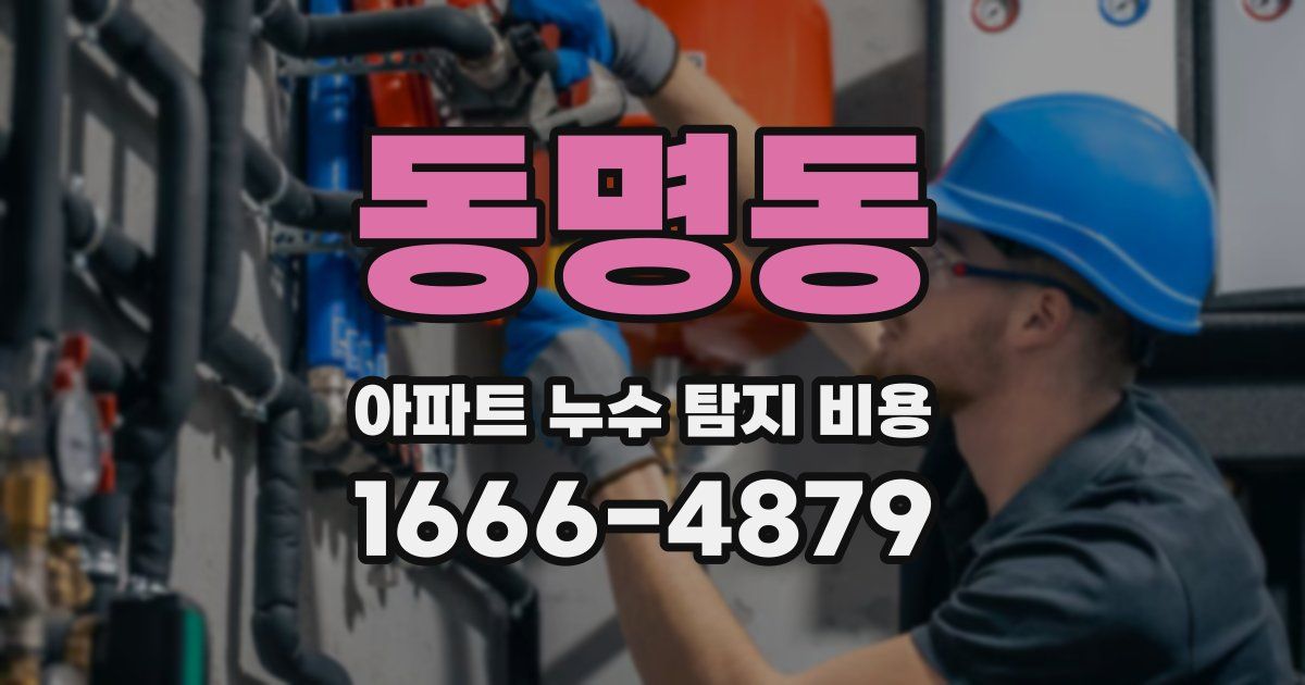 동명동 아파트 누수 탐지 비용