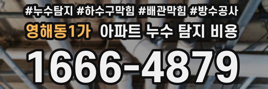 영해동1가 아파트 누수 탐지 비용