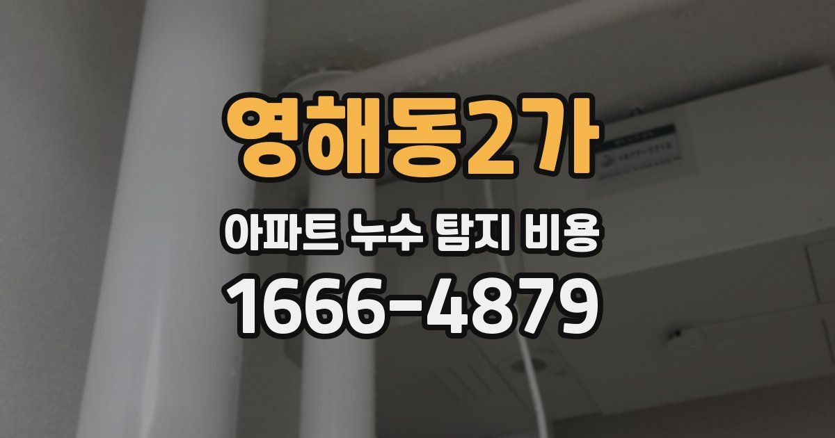 영해동2가 아파트 누수 탐지 비용
