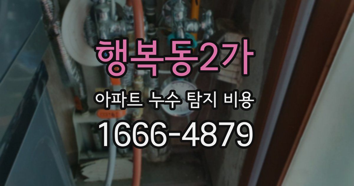 행복동2가 아파트 누수 탐지 비용