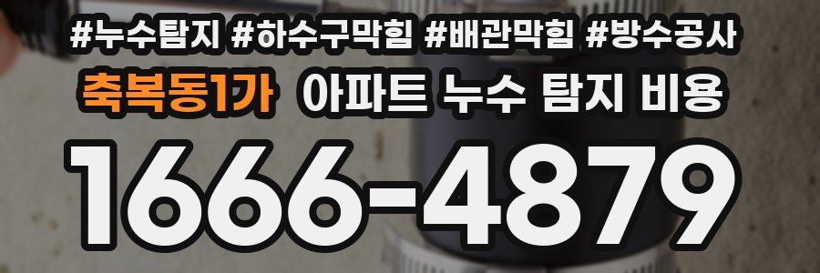 축복동1가 아파트 누수 탐지 비용