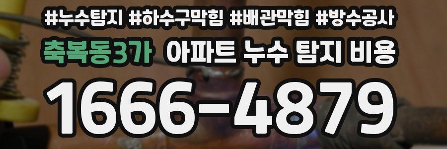 축복동3가 아파트 누수 탐지 비용