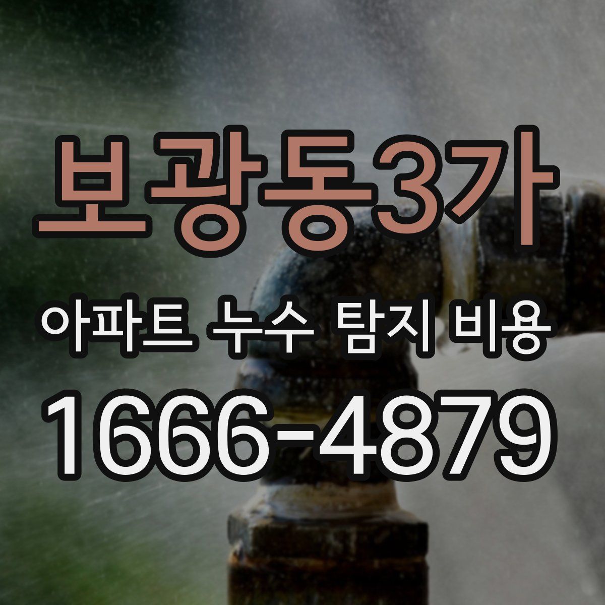 보광동3가 아파트 누수 탐지 비용
