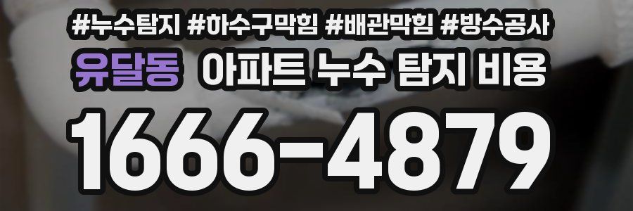 유달동 아파트 누수 탐지 비용