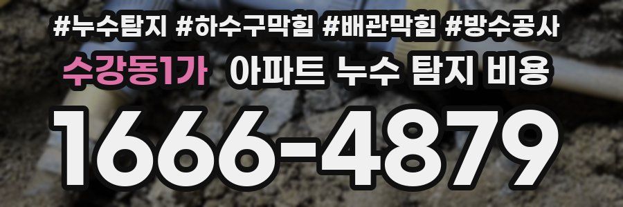 수강동1가 아파트 누수 탐지 비용