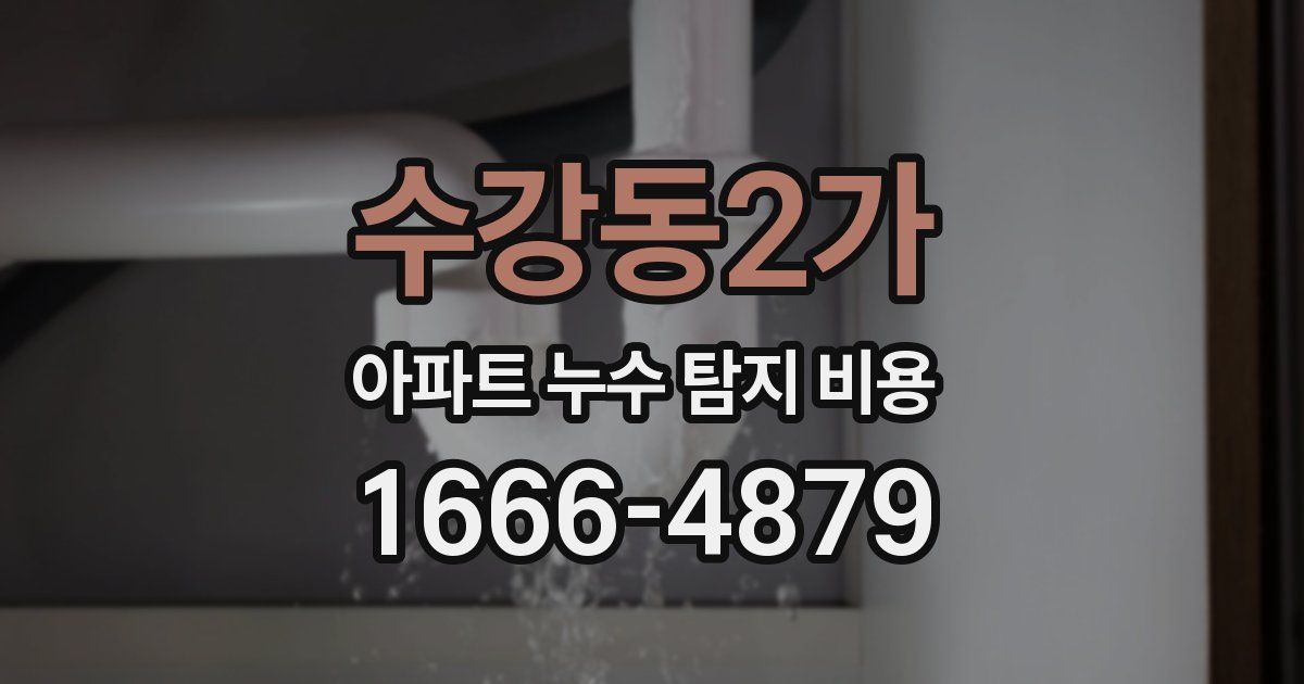 수강동2가 아파트 누수 탐지 비용