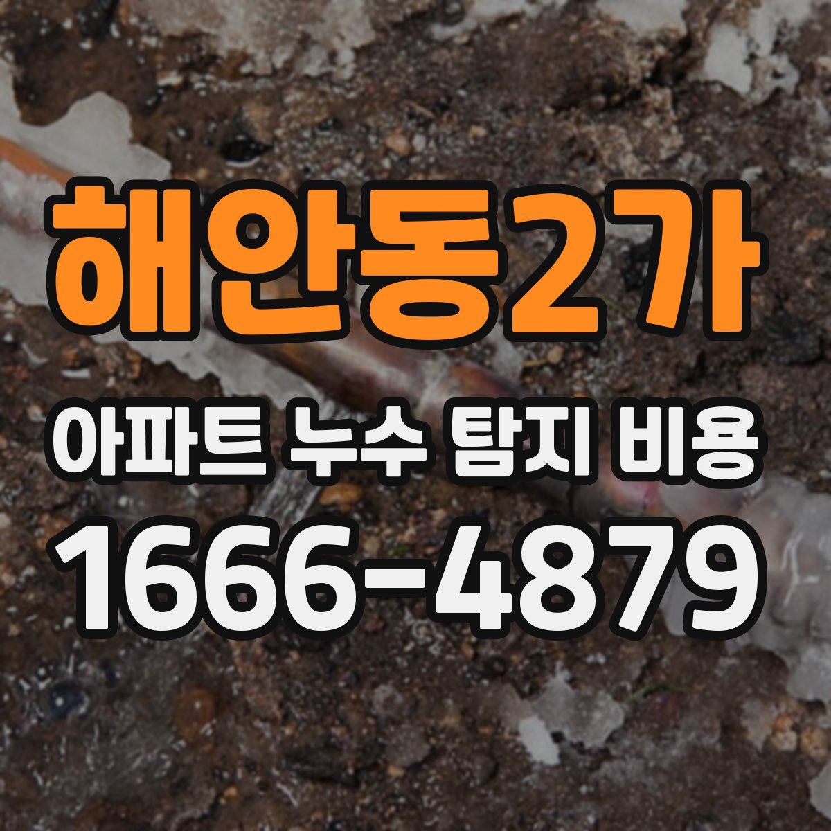 해안동2가 아파트 누수 탐지 비용