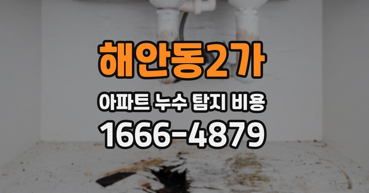 해안동2가 아파트 누수 탐지 비용