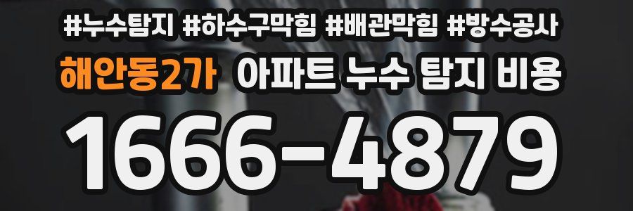 해안동2가 아파트 누수 탐지 비용