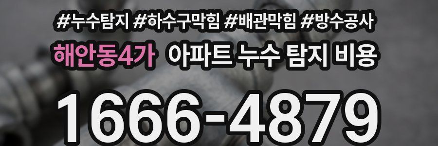 해안동4가 아파트 누수 탐지 비용