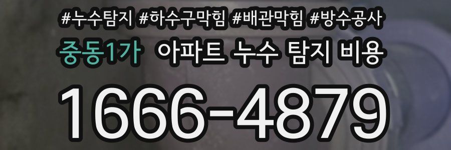 중동1가 아파트 누수 탐지 비용
