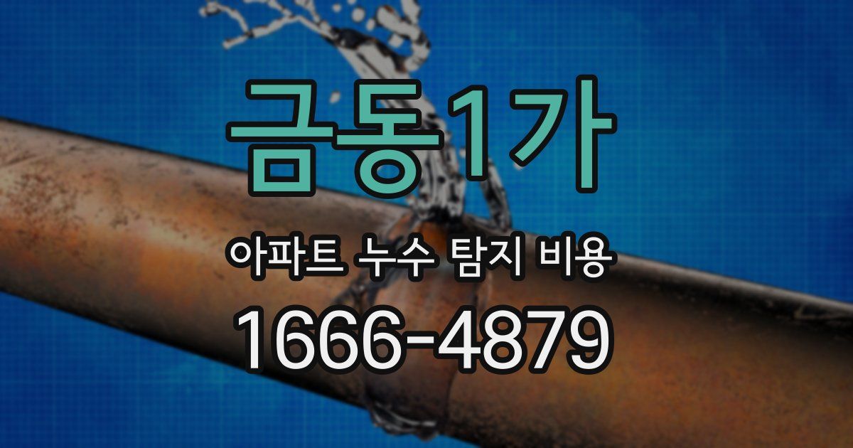 금동1가 아파트 누수 탐지 비용