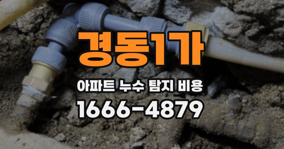 경동1가 아파트 누수 탐지 비용