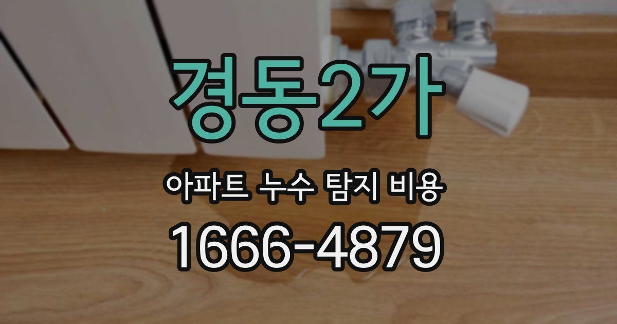경동2가 아파트 누수 탐지 비용
